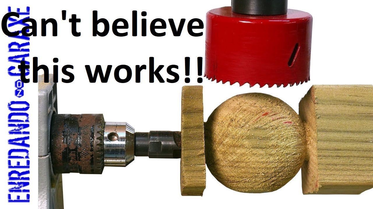 Homemade Wooden Balls - with Holesaw & Lathe 