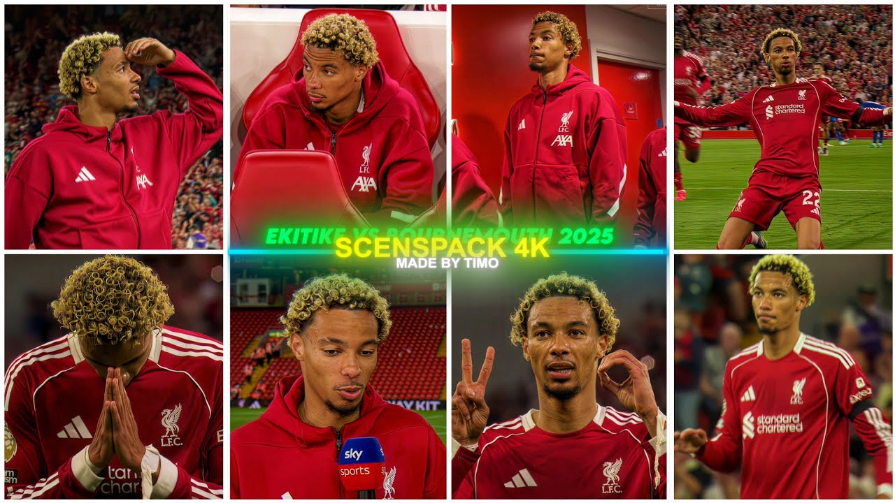 Hugo Ekitike Vs Bournemouth 2025 / RARE CLIPS ● SCENEPACK 4K ( With AE CC and TOPAZ )