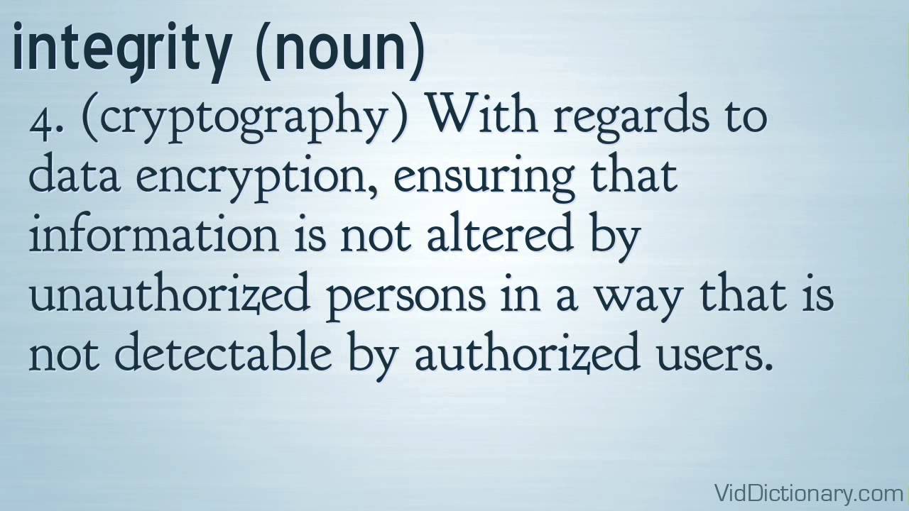 integrity - definition