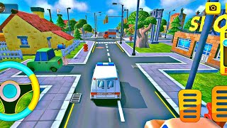बच्चो की एम्बुलेन्स गाड़ी वाली गेम ,  Kids Ambulance & Taxi Driving Game screenshot 3