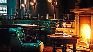 Coffee Shop ASMR Ambience ☕ With Fireplace and a bit of Magic ✨ Soft background chatter screenshot 5