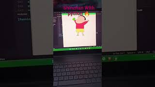 How can you draw shinchan with python? really 🤔#trendingshorts #trending #shinchan #coder #python