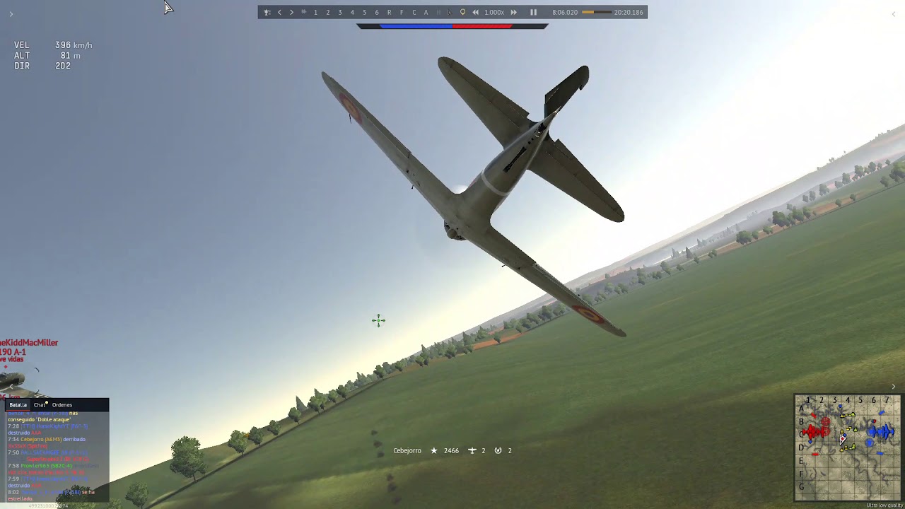 War Thunder  Realista. A6M3 mod22 "ZERO"