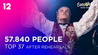 Eurovision 2024: Top 37 By 57.840 People (After Rehearsals)