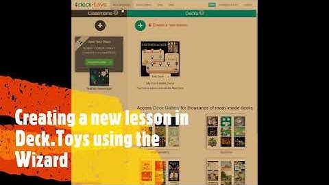 {Tutorial Video] Creating a new lesson in Deck.Toys using the Wizard