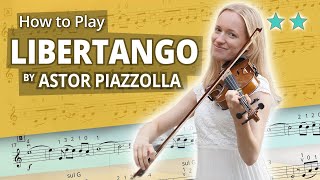 How to Play Libertango by Piazzolla | Intermediate Play-Along Tutorial | Violin Sheet Music   Piano