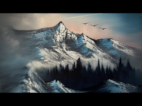 Step by Step Tutorial - Winter Mountain Landscape - YouTube