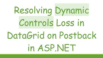 Resolving Dynamic Controls Loss in DataGrid on Postback in ASP.NET