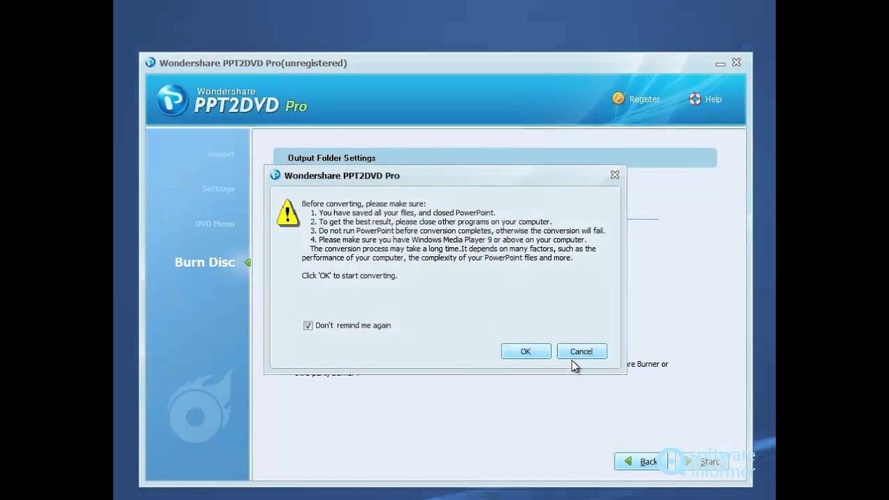 Let's have a look at Wondershare PPT2DVD Pro