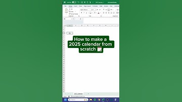 How to Make Calendar 2025 in MS Excel | Full Step-by-Step Tutorial for Beginners