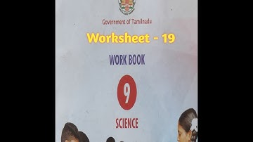 9th Science worksheet 19 English medium answers| 9th standard Science workbook solutions