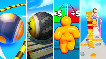 Action Balls vs Rollance vs Tall Man Run vs Pancake Run - All level gameplay Android, IOS