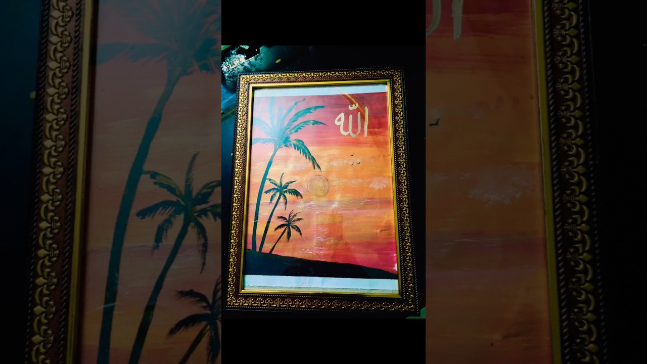 Arabic ❤️calligraphy ❤️wall decor❤️❤️#shorts #viral #trending #arabiccalligraphy #Arabic painting