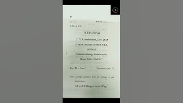 CCSU Meerut | BSC 5th Sem | Major Subject | Botany (B040502T) | NEP 2020 | PYQs | Paper | 2023 | 📚✨