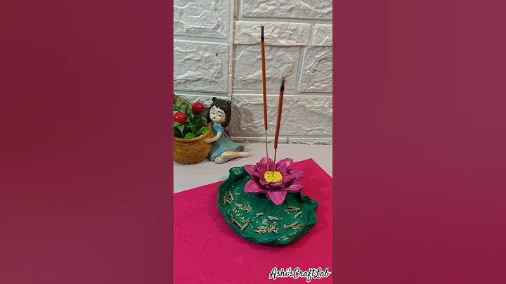 🪷This Lotus Agarbatti Stand is Just AMAZING!🩷 | DIY Clay Craft#diy #craft #shorts