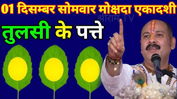 01 दिसम्बर 2025 सोमवार मोक्षदा एकादशी को तुलसी पत्ते वाला उपाय जरुर करे | Pradeep Ji Mishra