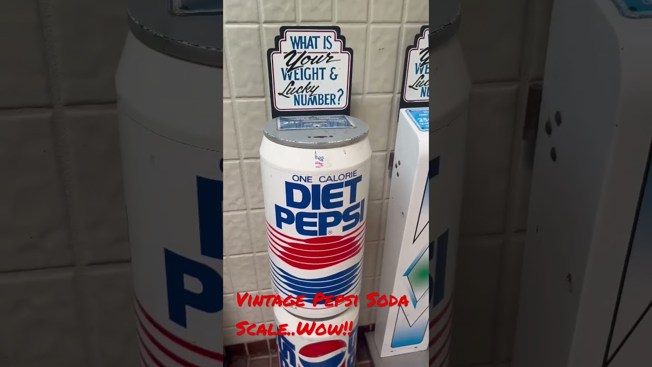 1980’s Pepsi & Diet Pepsi Guess Your Weight Scale with a Lucky Number Arcade Coin Operated