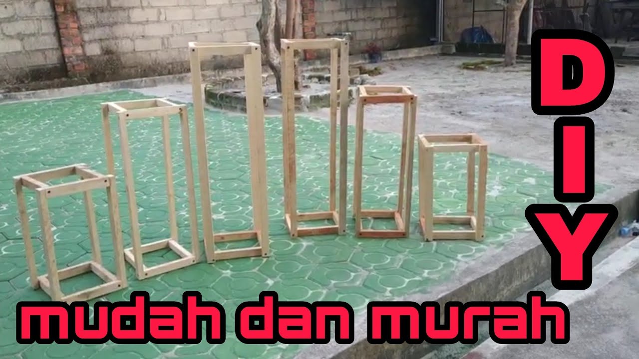 #dekorasi CARA MEMBUAT STANDING POT BUNGA MUDAH - YouTube