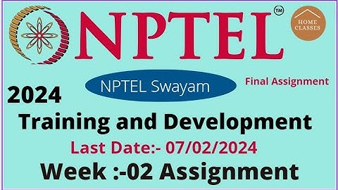 Training and Development // Week-02 //nptel solution // assignment 02 // nptel