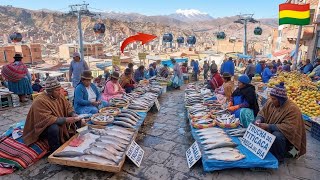 Visite el MERCADO callejero de la Paz Bolivia 🇧🇴 tradición Aymara