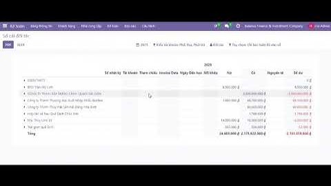 Hướng dẫn module kế toán -Sổ cái đối tác - Phần mềm ERP odoo