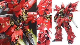 ガンプラ塗装（MG Ver.Kaのリサイズ版）HGデカールでRGを仕上げる・ポロリ、姿勢のゆがみ、自立できないを解決「RG 1/144 シナンジュ（SINANJU）」本年も宜しくお願い致します。