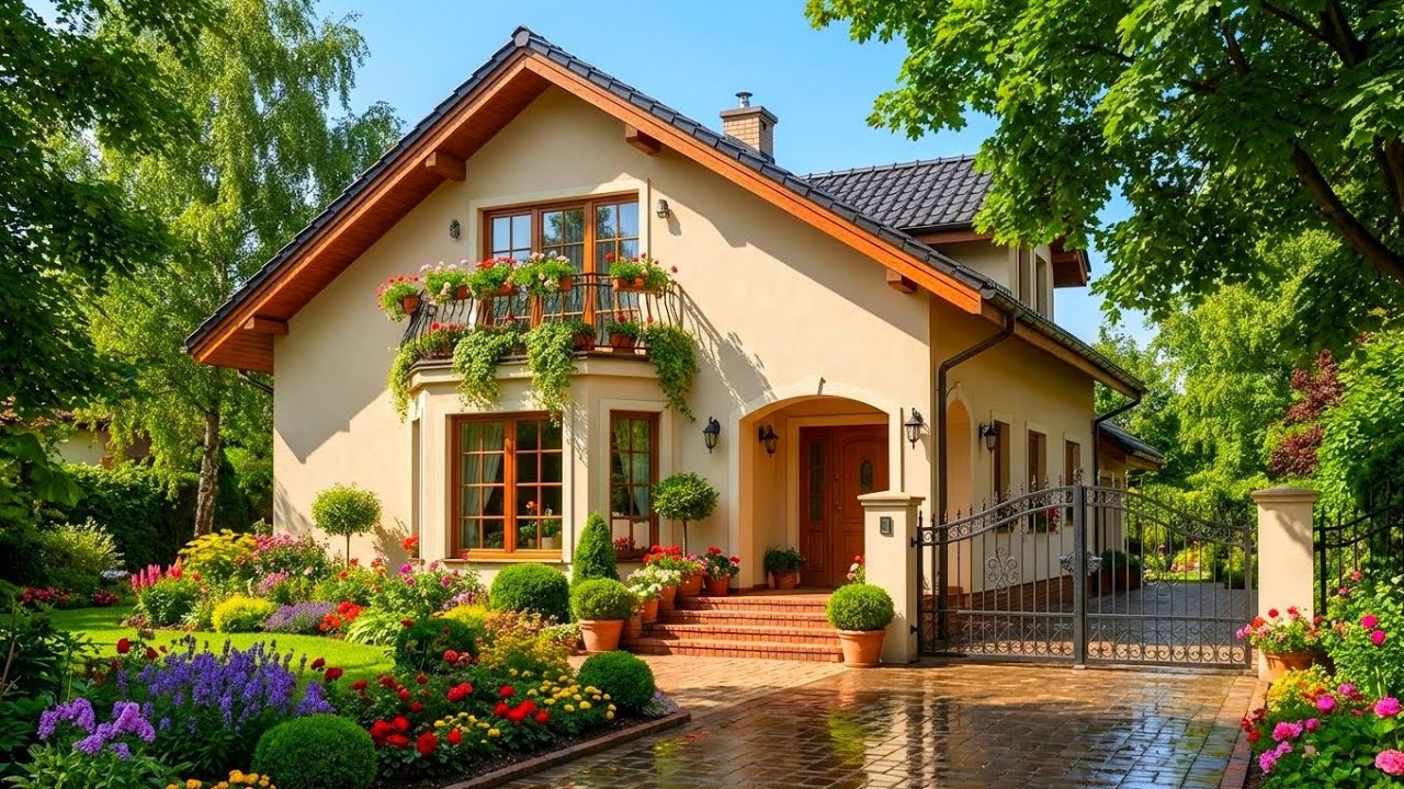 Inside a Luxury Cozy Home | Warm Rustic Rooms, Stunning Kitchen and Beautiful Garden