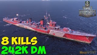 World of WarShips | Yūgumo | 8 KILLS | 242K Damage - Replay Gameplay 4K 60 fps