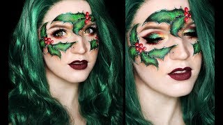HOLLY MASK Festive Christmas Makeup Tutorial
