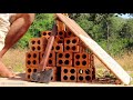 DIY Build Technique From Old Bricks With Flat Wood That Work 100%