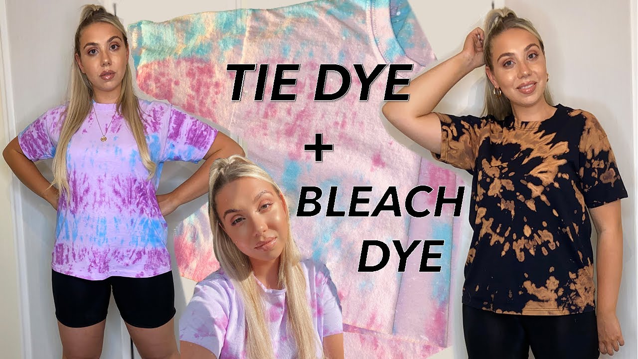 Vlog: How to Tie Dye & Bleach Dye at home - YouTube