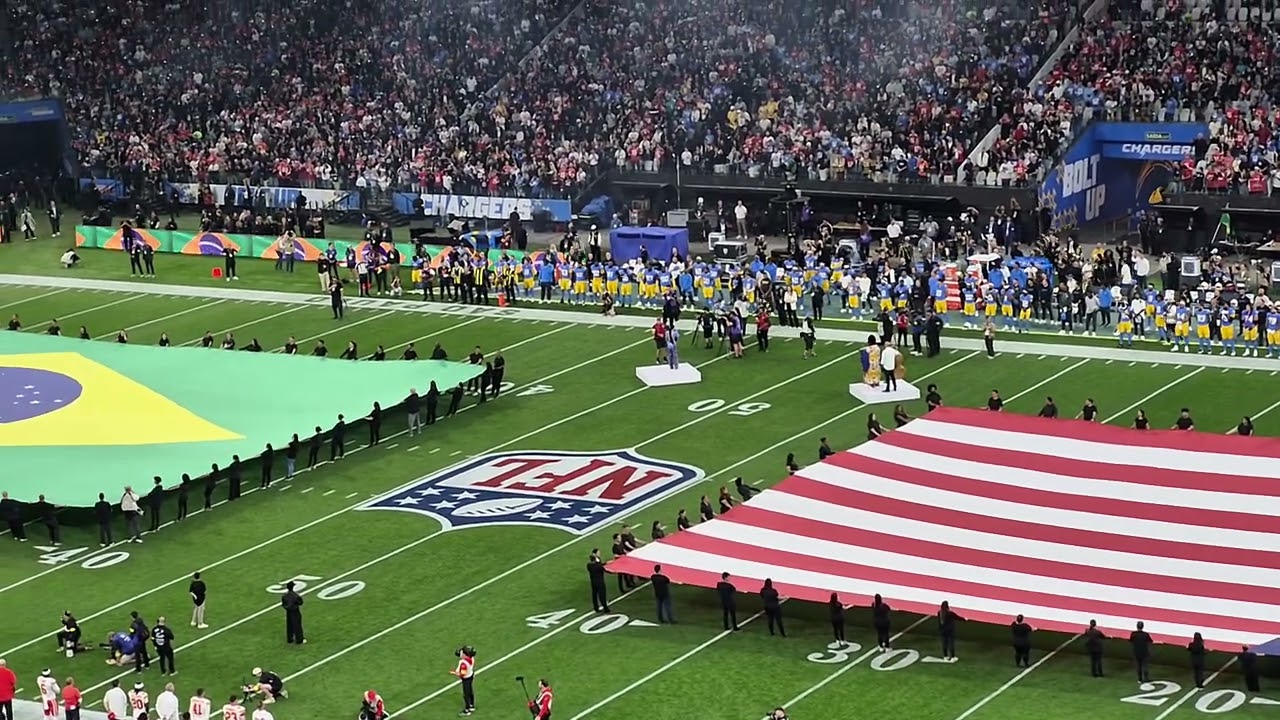 Nfl brasil Ana Castelo hino nacional brasileiro 