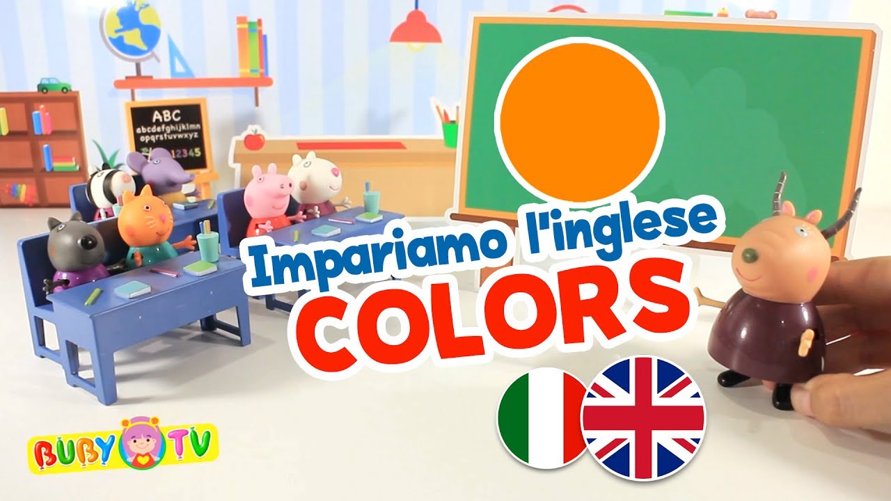 Lezioni Di Inglese Per Bambini Impara I Colori Prime Parole In Inglese Youtube