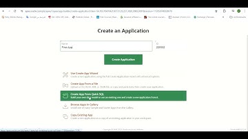 Create a new application - Oracle APEX
