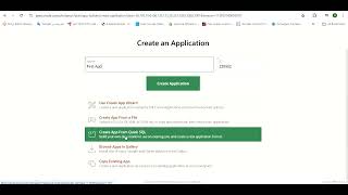 Create a new application - Oracle APEX