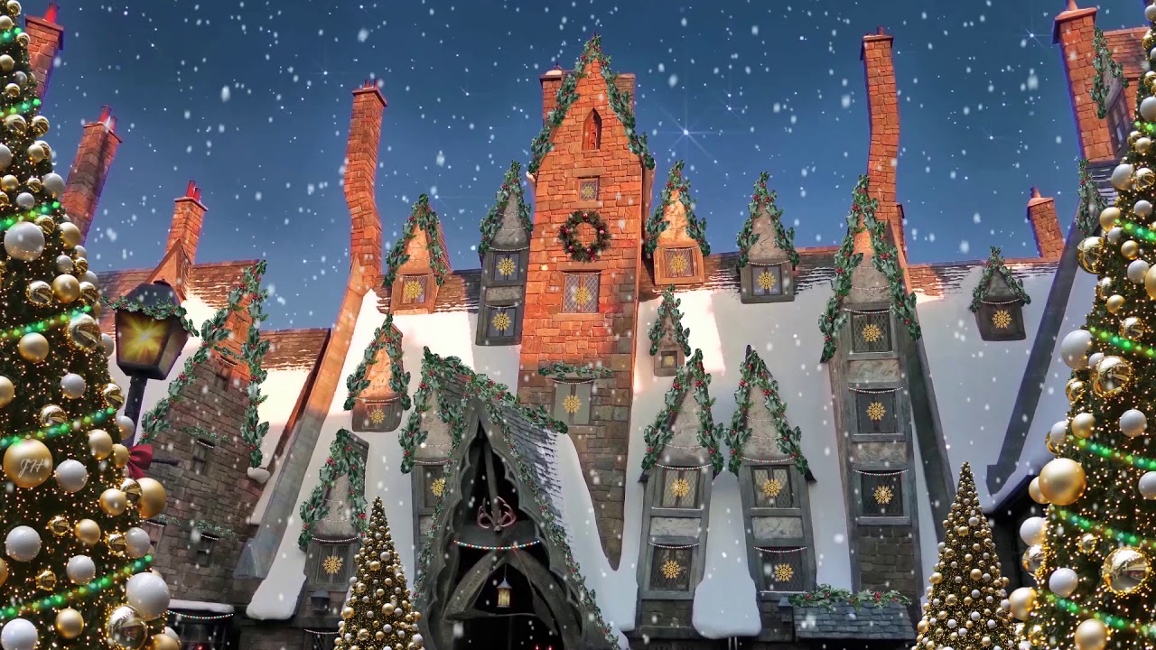 Hogsmeade Christmas: A Harry Potter Ambience with Snow and Relaxing Village Sounds