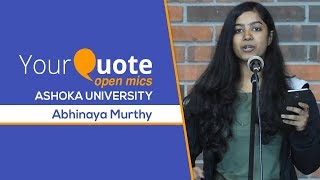 'Collector Boy' by Abhinaya Murthy | English Poetry | YQ - Ashoka University (Open Mic 6)