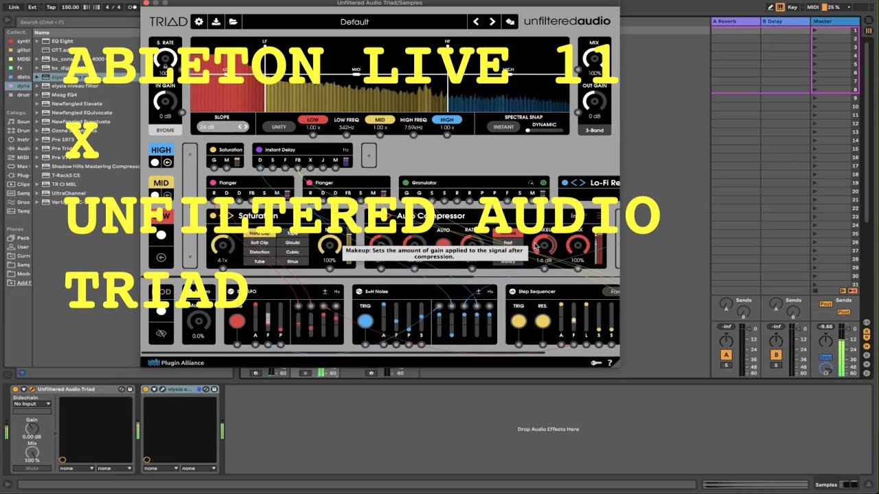 Ableton Live 11 x Follow Actions x Unfiltered Audio Triad x Elysia ...