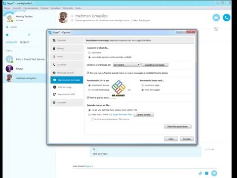 Video: Come Eliminare La Cronologia Di Un Solo Contatto In Skype