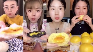 [ASMR] STEAMED CUSTARD BUNS (奶黄包) \u0026 SALTED EGG YOLK LAVA BUNS (流沙包) || *Subtitled*Mukbang 디저트 먹방 吃播