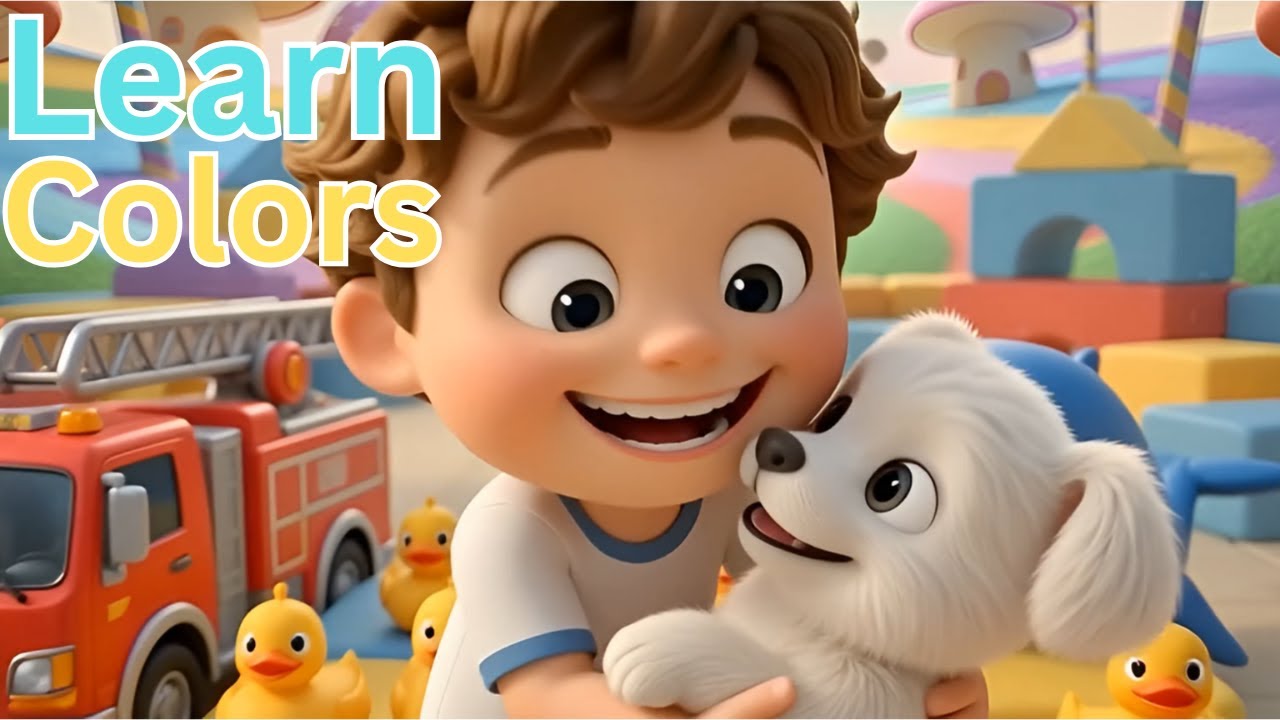 🎵First Color Lesson Learn Colors 3D Animation for Kids Dance - YouTube