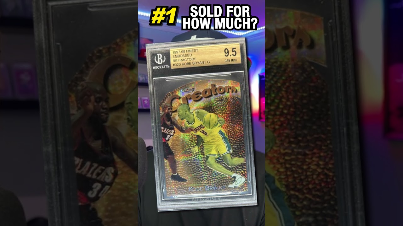 1997 Finest Kobe Bryant EMBOSSED Die Cut Refractor /74 graded BGS 