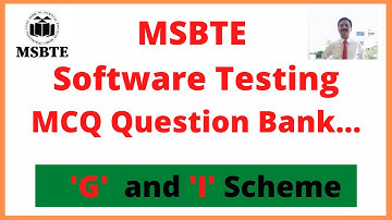 Software Testing MCQ question Bank for MSBTE Final Year EXAM 2020| DownLoad now !!