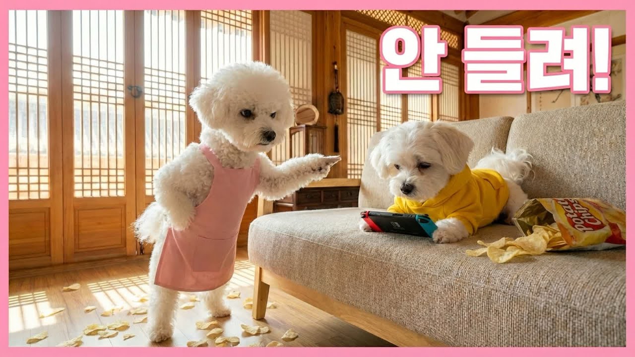 Ep.74 엄마한테 딱 걸렸다! 비숑 아기의 몰래 PC방 가출 대소동 🎮🚫