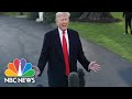 Watch: Trump Takes Questions Before Departing White House | NBC News