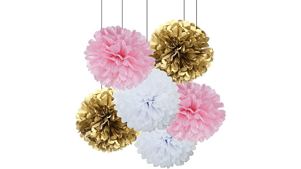 How To Make Pom Pom Tissue flowers DIY Pom Pom Tissue Tutorial