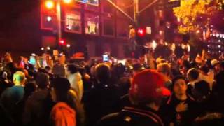 Celebrating the SF Giants world series win