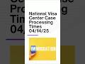 National Visa Center Case Processing Times after I-130 for the week of April 14th, 2025!