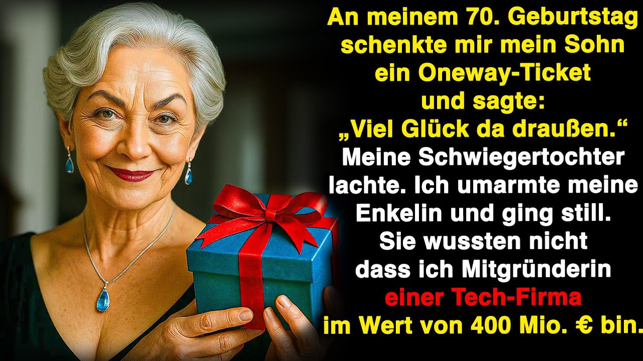Mein Sohn schenkte mir zum Geburtstag ein Oneway-Ticket, doch niemand wusste, dass ich reich bin.