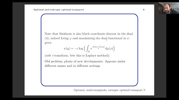 G. Carlier: Remarks on multi-marginal entropic optimal transport
